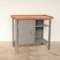 Vintage Industrial Desk with Wooden Top, 1960s 2
