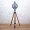 German Industrial Light Blue Tripod Lamp, 1960s, Image 4