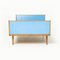 Mid-Century Daybed in Oak and Blue Formica, Former Czechoslovakia, 1960s, Image 3
