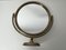 Mid-Century Round Table Mirror in Brass 3
