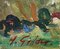 Henri Vincent Gillard, Les granges de Thônex, óleo sobre lienzo, enmarcado, Imagen 3