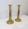 Early 20th Century Empire Brass Candleholders, Set of 2 2