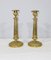 Early 20th Century Empire Brass Candleholders, Set of 2 1