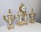 19th Century Louis XVI Style Marble and Bronze Chimney Clocks, Set of 3 2