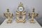 19th Century Louis XVI Style Marble and Bronze Chimney Clocks, Set of 3 4