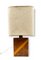 Lampe de Bureau Hollywood Regency Cubic en Bois et Laiton, Italie, 1970s 19