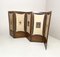 Antique Walnut and Canvas Room Divider, Image 3