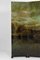 Paravento a quattro pannelli con paesaggio laccato di Bernard Cuenin, anni '70, Immagine 3