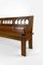 Rustic Carved Oak Farmhouse Bench, France, 20th Century 9
