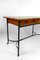 Modernist Desk in Cherry Wood and Wrought Iron, France, 1980s 14