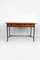 Modernist Desk in Cherry Wood and Wrought Iron, France, 1980s 1