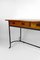 Modernist Desk in Cherry Wood and Wrought Iron, France, 1980s 11