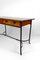 Modernist Desk in Cherry Wood and Wrought Iron, France, 1980s 9