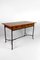 Modernist Desk in Cherry Wood and Wrought Iron, France, 1980s 7
