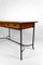Modernist Desk in Cherry Wood and Wrought Iron, France, 1980s 16