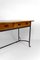 Modernist Desk in Cherry Wood and Wrought Iron, France, 1980s 15