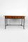 Modernist Desk in Cherry Wood and Wrought Iron, France, 1980s 3