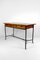 Modernist Desk in Cherry Wood and Wrought Iron, France, 1980s 5