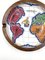 Posacenere o posacenere con mappa del mondo in ceramica policroma di Zaccagnini, Italia, anni '40, Immagine 5