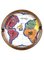 Posacenere o posacenere con mappa del mondo in ceramica policroma di Zaccagnini, Italia, anni '40, Immagine 6