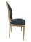 Blauer Médaillon Stuhl im Louis XVI Stil, 1950er 2