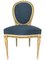 Louis XVI Style Blue Médaillon Chair, 1950s, Image 1