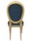 Louis XVI Style Blue Médaillon Chair, 1950s 3