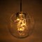 Lámpara colgante bola de vidrio de Ger Furth para Doria Leuchten, años 60, Imagen 9