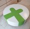 Large Postmodern American White & Green Laminate Coffee Table on Casters, USA, 1990s, Image 10