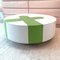Large Postmodern American White & Green Laminate Coffee Table on Casters, USA, 1990s 1