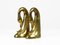 Brass Swan Bookends, 1960s, Set of 2 3