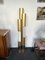 Space Age Gilt Metal Organ Floor Lamp from Luci Italia, Italy, 1970s 8