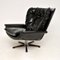 Danish Leather Swivel Armchair, 1960s, Image 3