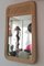 Large Vintage American Pencil Reed Cane Mirror, 1980s 5