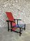 Vintage Red & Blue Armchair attributed to Gerrit Rietveld, 1970s 1