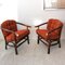 Vintage Reed Bamboo, Rattan & Nickel Horseshoe Back Armchairs by John Wisner for Ficks, Usa, 1954 1