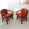 Vintage Reed Bamboo, Rattan & Nickel Horseshoe Back Armchairs by John Wisner for Ficks, Usa, 1954, Image 1