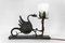 Wrought Iron Table Lamp with Dragon, Italy, 1900s, Image 1