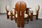 Sheepskin Dining Chairs by Maria Szedleczky, Hungary, 1976, Set of 5 3