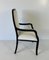 Italian Art Deco Style Cream Velvet and Black Lacquered Chairs, 1980s, Set of 6, Image 12