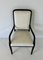 Italian Art Deco Style Cream Velvet and Black Lacquered Chairs, 1980s, Set of 6, Image 11