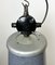 Lámpara colgante de fábrica industrial grande esmaltada en gris de Elektrosvit, años 60, Imagen 8