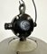 Lámpara colgante de fábrica industrial grande esmaltada en gris de Elektrosvit, años 60, Imagen 10