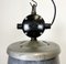 Lámpara colgante de fábrica industrial grande esmaltada en gris de Elektrosvit, años 60, Imagen 4