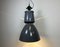 Lámpara colgante de fábrica industrial grande esmaltada en gris de Elektrosvit, años 60, Imagen 11