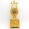 19th Century Empire Gilt Bronze Lira Pendulum Clock 1