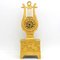 19th Century Empire Gilt Bronze Lira Pendulum Clock, Image 1
