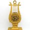 19th Century Empire Gilt Bronze Lira Pendulum Clock 11