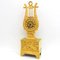 19th Century Empire Gilt Bronze Lira Pendulum Clock 2