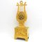 19th Century Empire Gilt Bronze Lira Pendulum Clock, Image 2